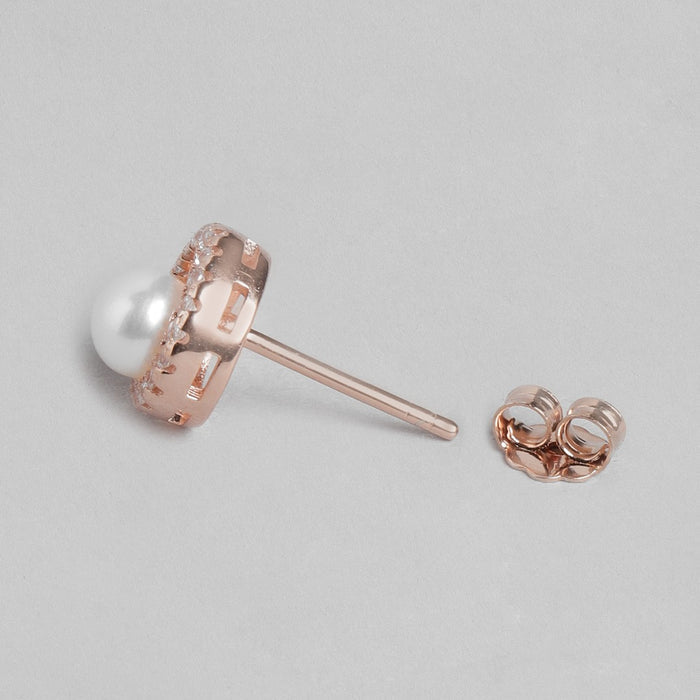 Pearl Radiance Rose gold 925 Sterling Silver Jewelry Set