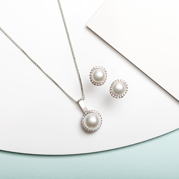 Pearl & You 925 Silver Jewellery Set