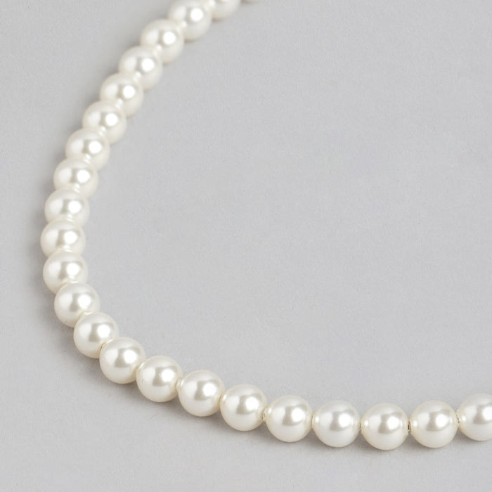 Pearlescent Opulence Rhodium-Plated 925 Sterling Silver Bracelet