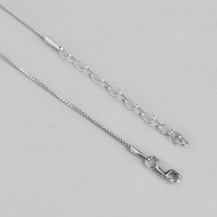 Pearlescent Radiance Charm Rhodium-Plated 925 Sterling Silver Pendant with Chain