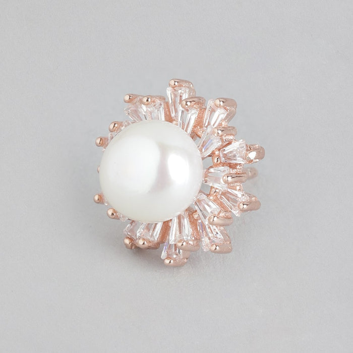 Pearlescent Radiance Rose Gold-Plated 925 Sterling Silver Jewelry Set