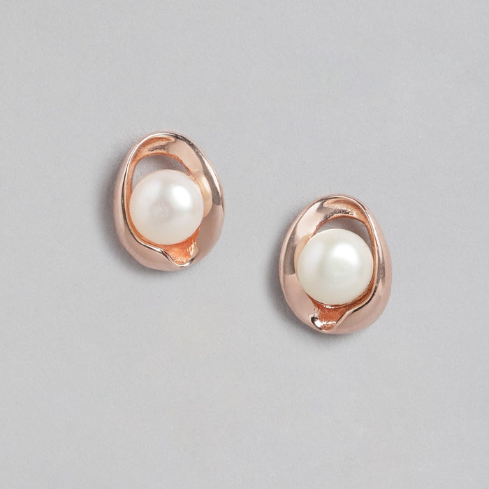 Pearlescent Romance Rose Gold-Plated 925 Sterling Silver Jewelry Set