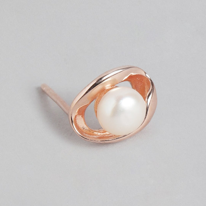 Pearlescent Romance Rose Gold-Plated 925 Sterling Silver Jewelry Set