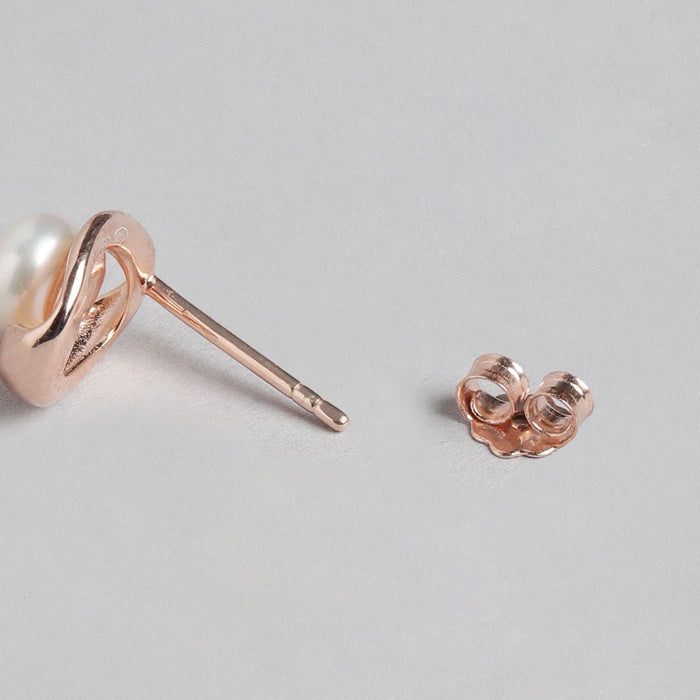 Pearlescent Romance Rose Gold-Plated 925 Sterling Silver Jewelry Set