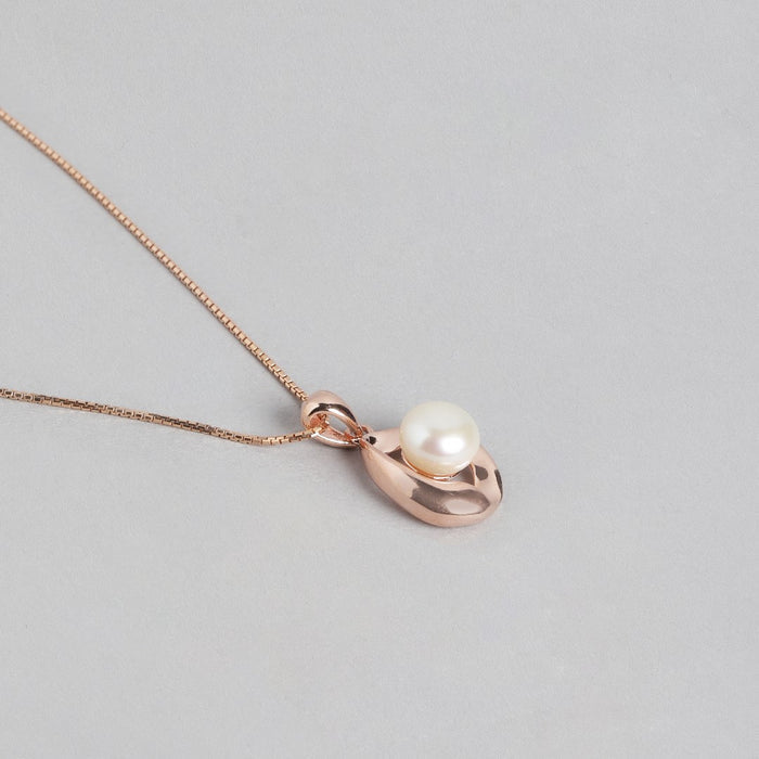 Pearlescent Romance Rose Gold-Plated 925 Sterling Silver Jewelry Set