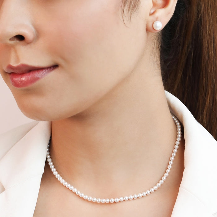 Pearlescent Whispers Rhodium-Plated 925 Sterling Silver Jewelry Set