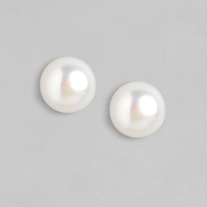Pearlescent Whispers Rhodium-Plated 925 Sterling Silver Jewelry Set