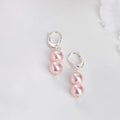 Pearly Radiance Rhodium-Plated 925 Sterling Silver Earrings