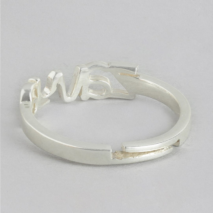 Personalized Eternal Rhodium Plated Ring 925 Sterling Silver (Adjustable)