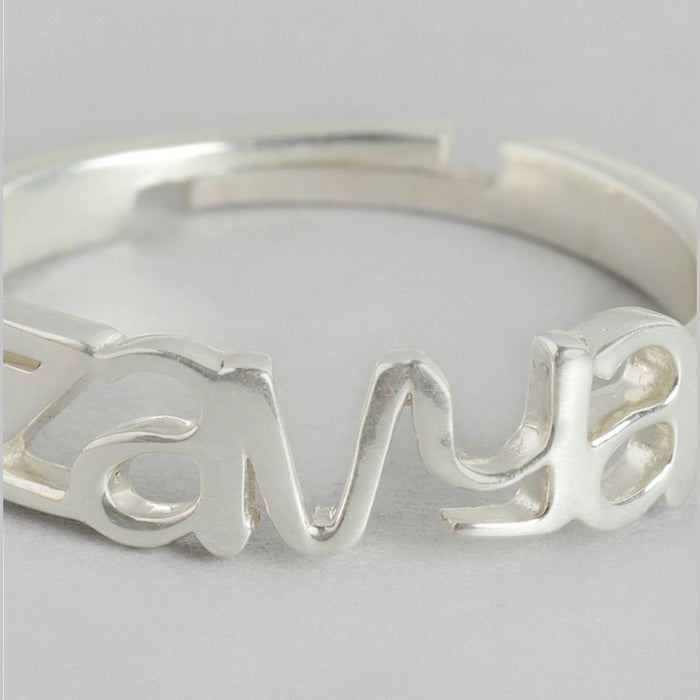 Personalized Eternal Rhodium Plated Ring 925 Sterling Silver (Adjustable)