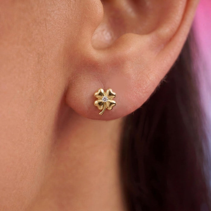 Petal Glow Gold Plated 925 Silver Stud Earrings