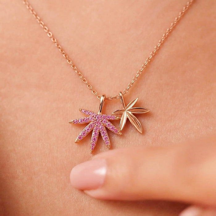 Petal Glow Rose Gold 925 Sterling Silver Necklace