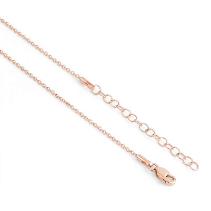 Petals in Bloom Pearl-CZ Rose Gold-Plated 925 Sterling Silver Pendant with  Link Chain