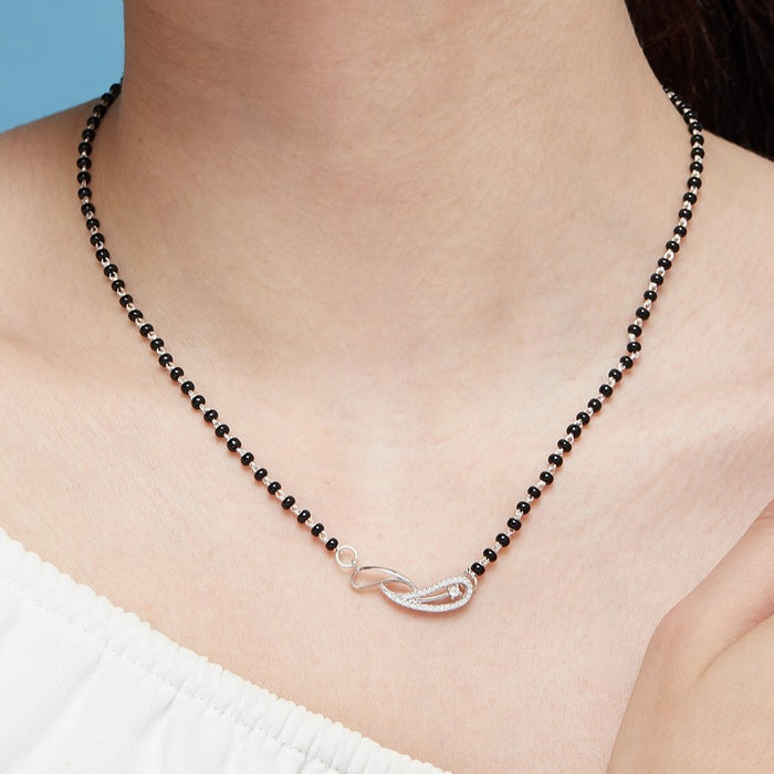 Petals Mangalsutra 925 Rhodium-plated Silver