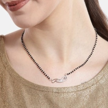 Petals Mangalsutra 925 Rhodium-plated Silver