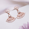 Petals of Elegance Rose Gold-Plated 925 Sterling Silver Earrings