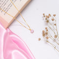 Pink Elegance: Gold-Plated 925 Sterling Silver Pendent with Chain