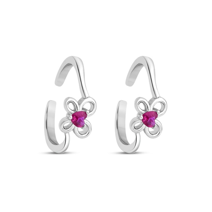 Pink Elegance Rhodium Plated 925 Sterling Silver Toering