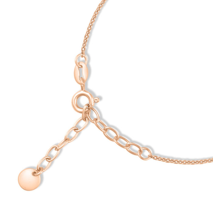 Pink Heart Rose Gold Plated 925 Sterling Silver Bracelet