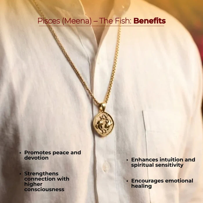 Pisces (Meen) Rashi Pendant - view 2