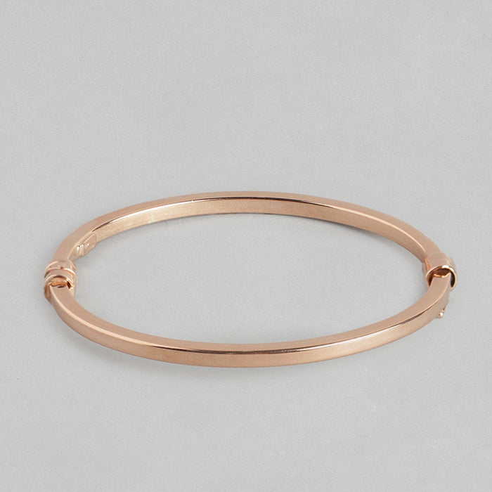 Plain Rose Gold 925 Sterling Silver Bracelet