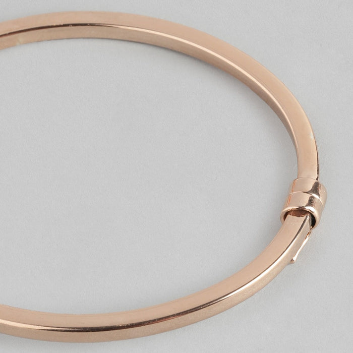 Plain Rose Gold 925 Sterling Silver Bracelet