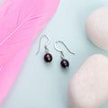 Plum Drop 925 Sterling Silver Earrings