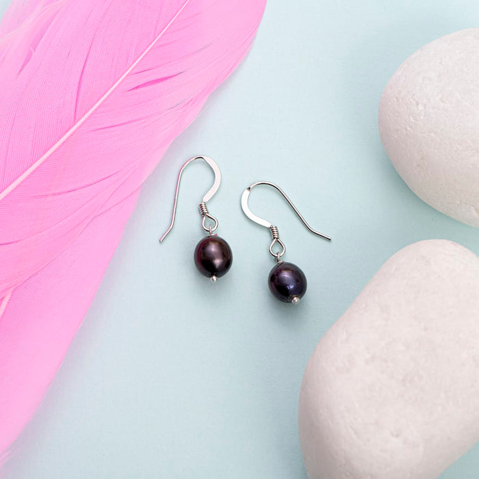 Plum Drop 925 Sterling Silver Earrings