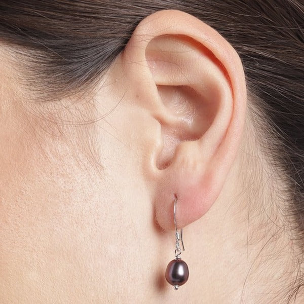Plum Drop 925 Sterling Silver Earrings