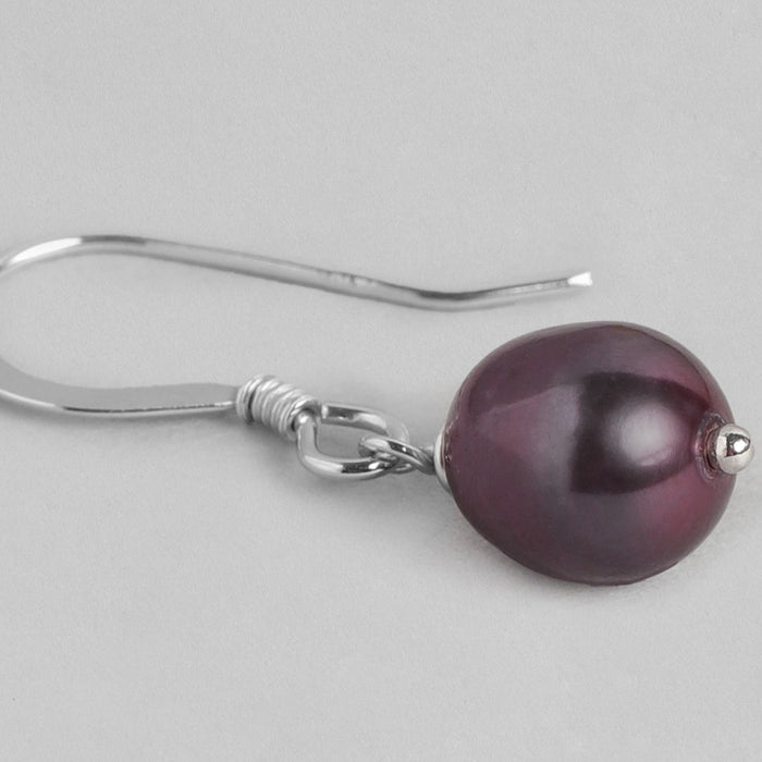 Plum Drop 925 Sterling Silver Earrings