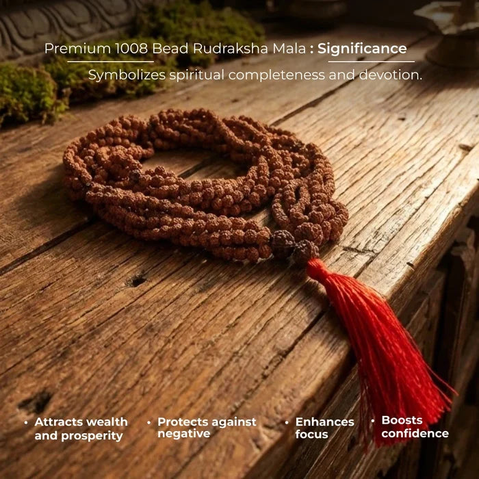 Premium 1008 Bead Rudraksha Mala - view 2