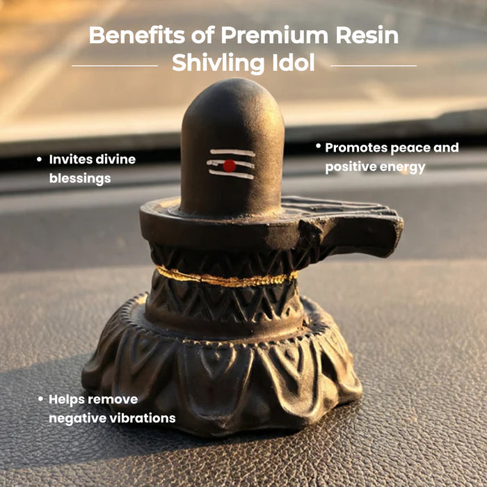 Premium Resin Shivling Idol – Ideal for Car & Office Desk - view 4
