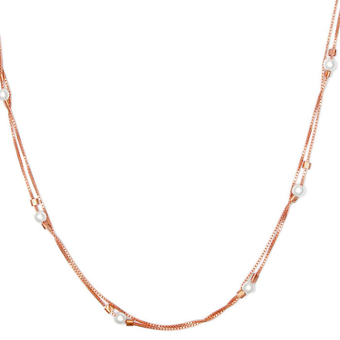 Pretty and Petite Rose Gold 925 Silver Necklace