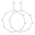 Pretty Delicate Drops 925 Silver Anklets