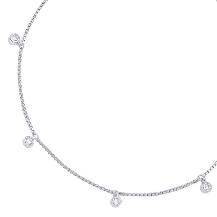 Pretty Delicate Drops 925 Silver Anklets