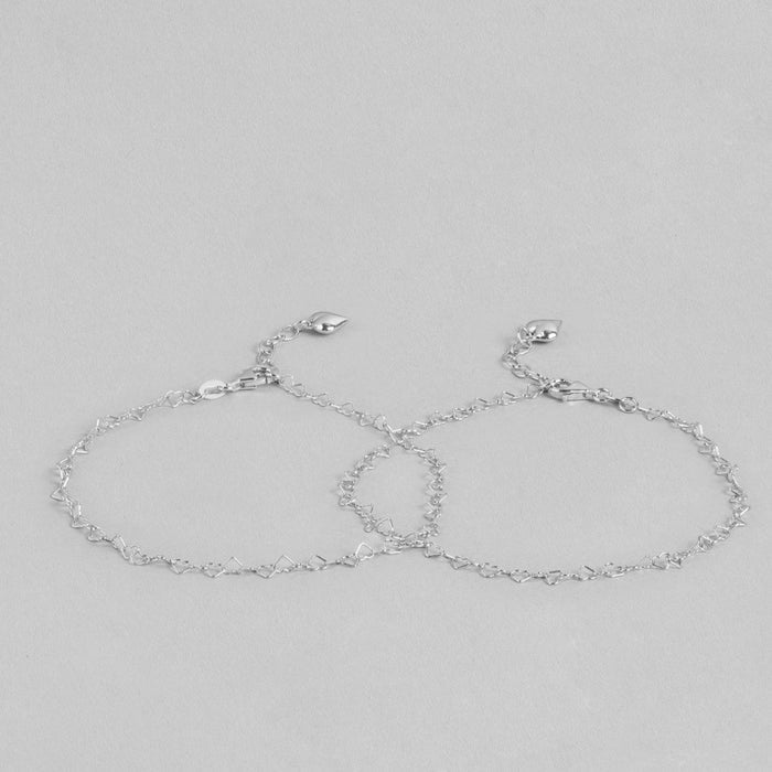 Pretty hearts 925 Sterling Silver Anklets