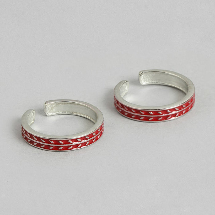 Printed 925 Silver Toe Ring with Rhodium Plating