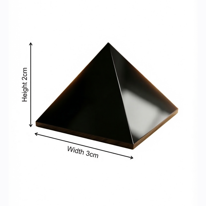 Protective Black Obsidian Pyramid - view 2