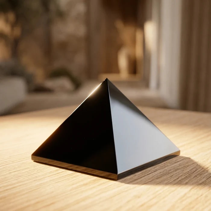 Protective Black Obsidian Pyramid - view 3