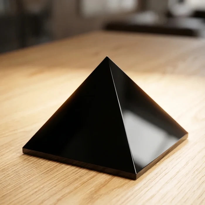 Protective Black Obsidian Pyramid - view 4