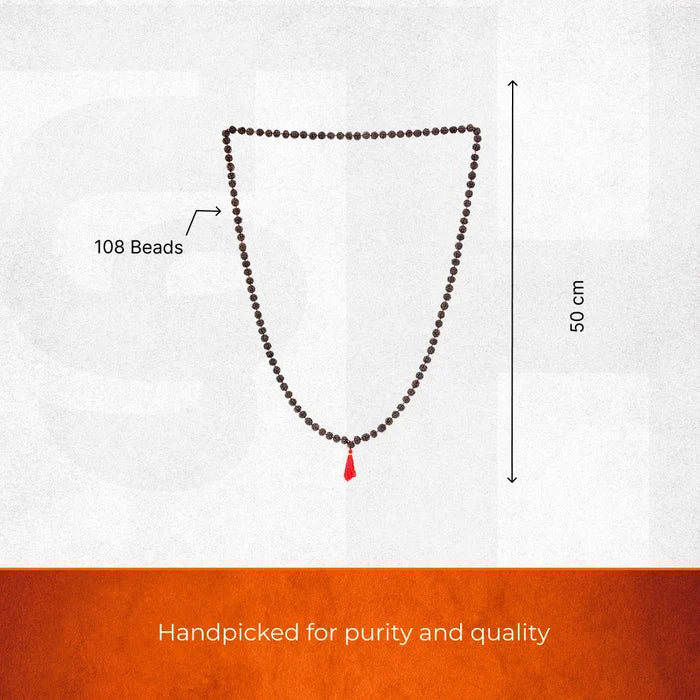 Pure Black Rudraksha Mala - 108 Beads - view 2