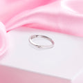 Pure Elegance Sterling Silver Rhodium-Plated Ring with Brilliant Cubic Zirconia (Adjustable)