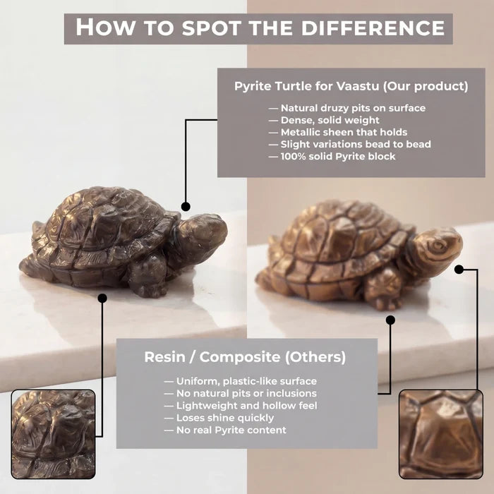 Pyrite Turtle for Vaastu - view 6
