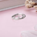 Queen's Crown Cubic Zirconia Rhodium Plated 925 Sterling Silver Ring (Adjustable)