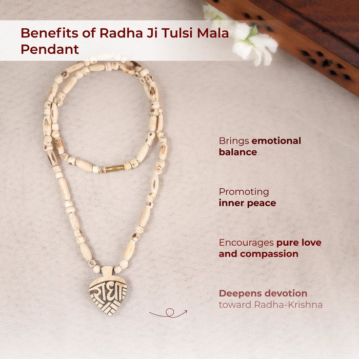 Radha Ji Tulsi Mala Pendant | Blessings of Radha Rani - view 2