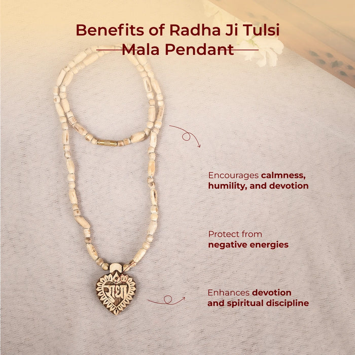 Radha Ji Tulsi Mala Pendant | Blessings of Radha Rani - view 4