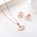 Radiance CZ Rose Gold-Plated 925 Sterling Silver Jewelry Set