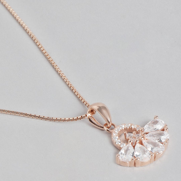 Radiance CZ Rose Gold-Plated 925 Sterling Silver Jewelry Set