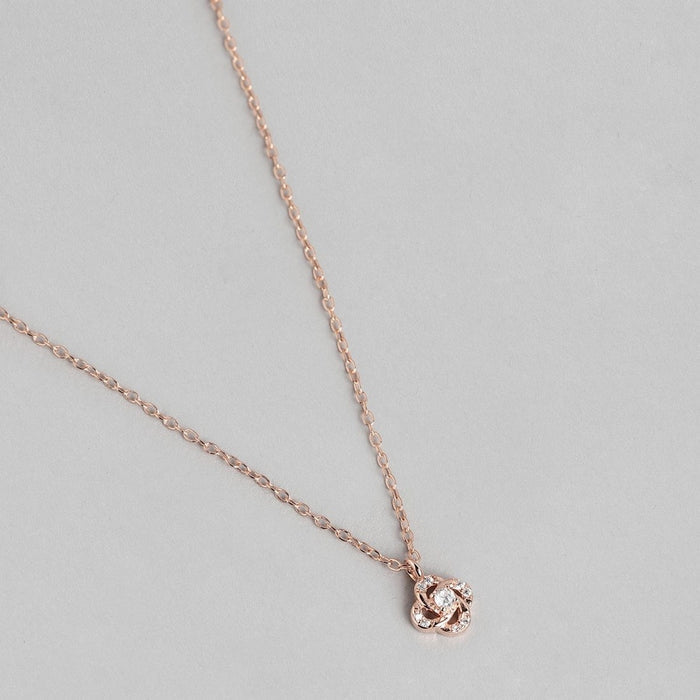 Radiance Rose gold-Plated Cubic Zirconia Sterling Silver Necklace Chain