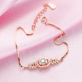 Radiant Allure Rose Gold-Plated CZ 925 Sterling Silver Women's Bracelet